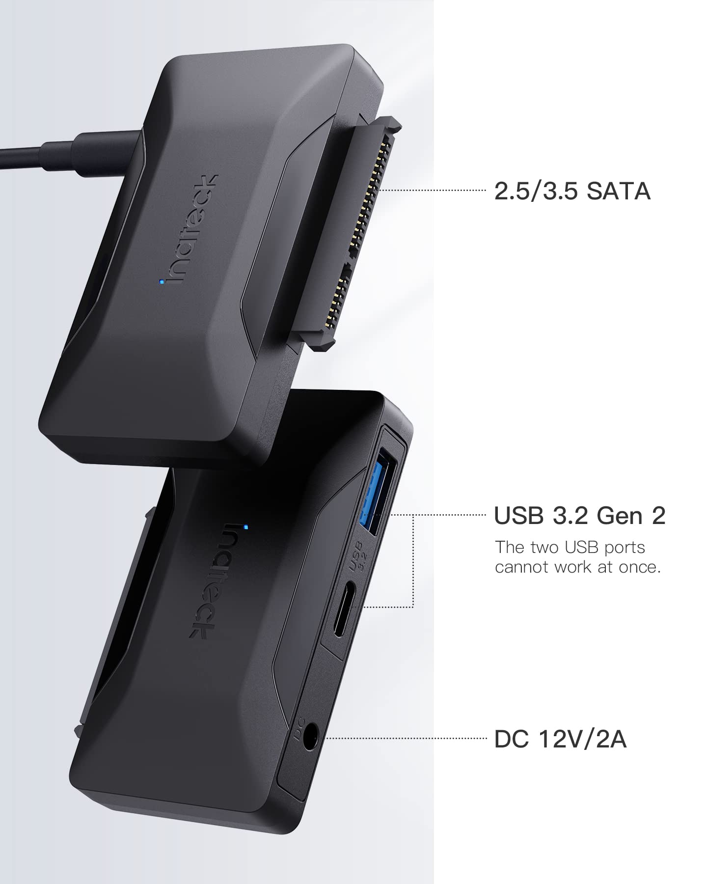 Foto 4 pulgar | Adaptador Inateck Sata A Usb 3.2 Gen 2 Para Ssd/hdd De 2,5/3,5'' - Venta Internacional.