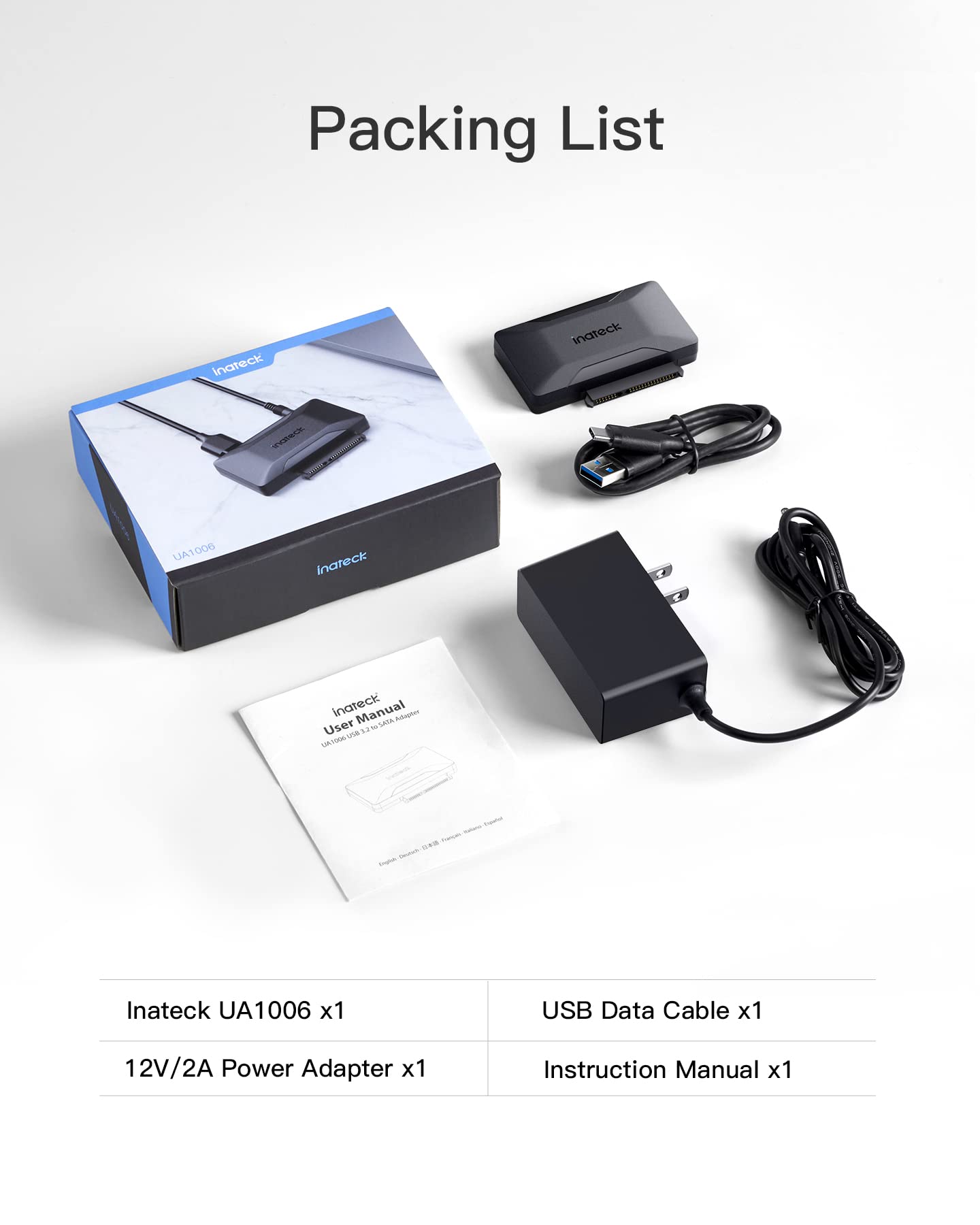 Foto 8 pulgar | Adaptador Inateck Sata A Usb 3.2 Gen 2 Para Ssd/hdd De 2,5/3,5'' - Venta Internacional.