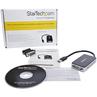 Foto 5 | Adaptador Usb 3.0 A Dvi Con Hub Usb De 1 Puerto - 1920x1200 - Venta Internacional.