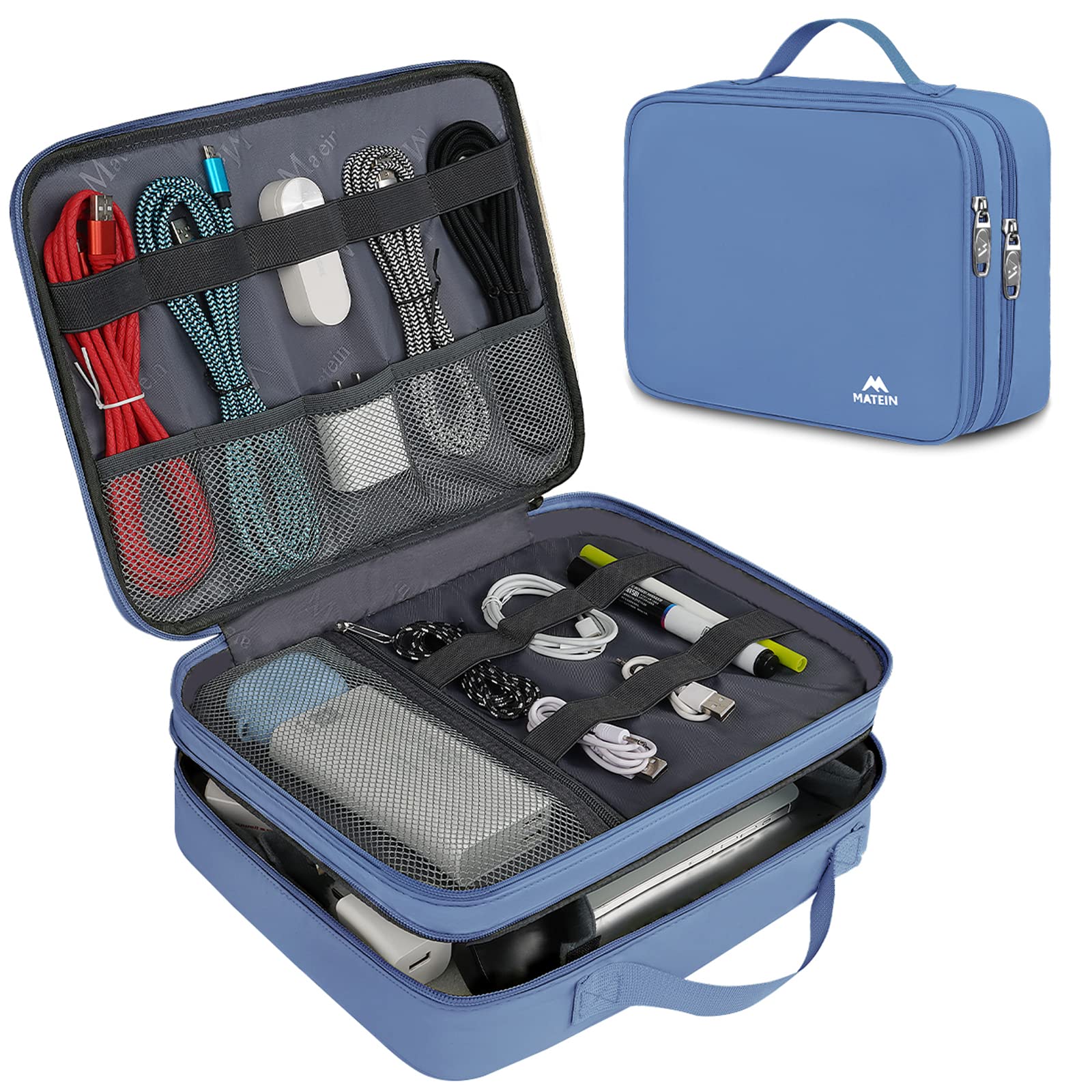 Foto 2 pulgar | Travel Tech Organizer Matein - Bolsa Organizadora De Cables, Color Azul - Venta Internacional.