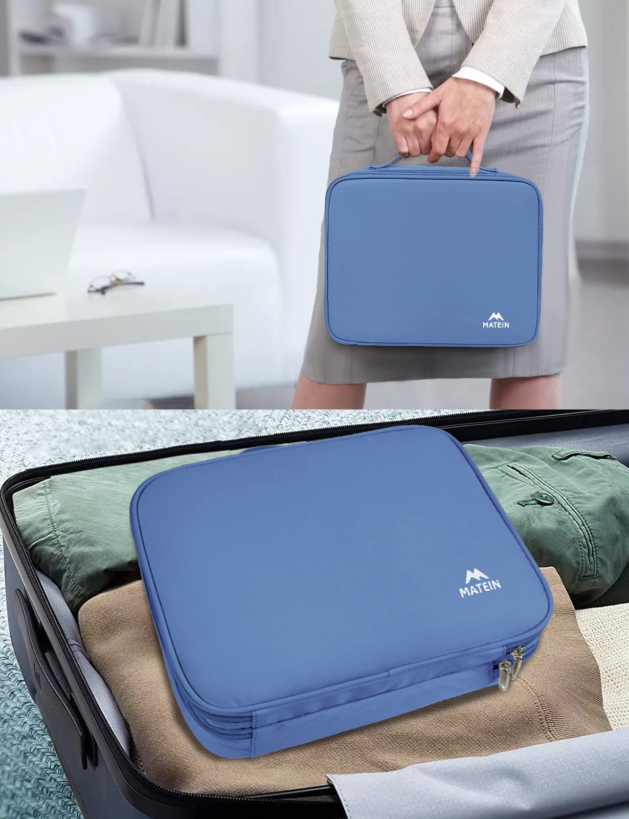 Foto 8 pulgar | Travel Tech Organizer Matein - Bolsa Organizadora De Cables, Color Azul - Venta Internacional.