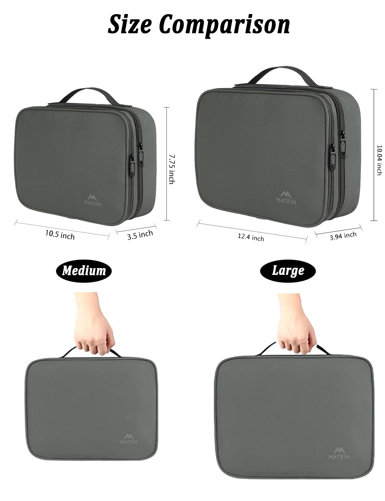 Foto 3 pulgar | Organizador De Viaje Para Electrónica Matein, Bolsa De Almacenamiento De Cables, Gris - Venta Internacional.