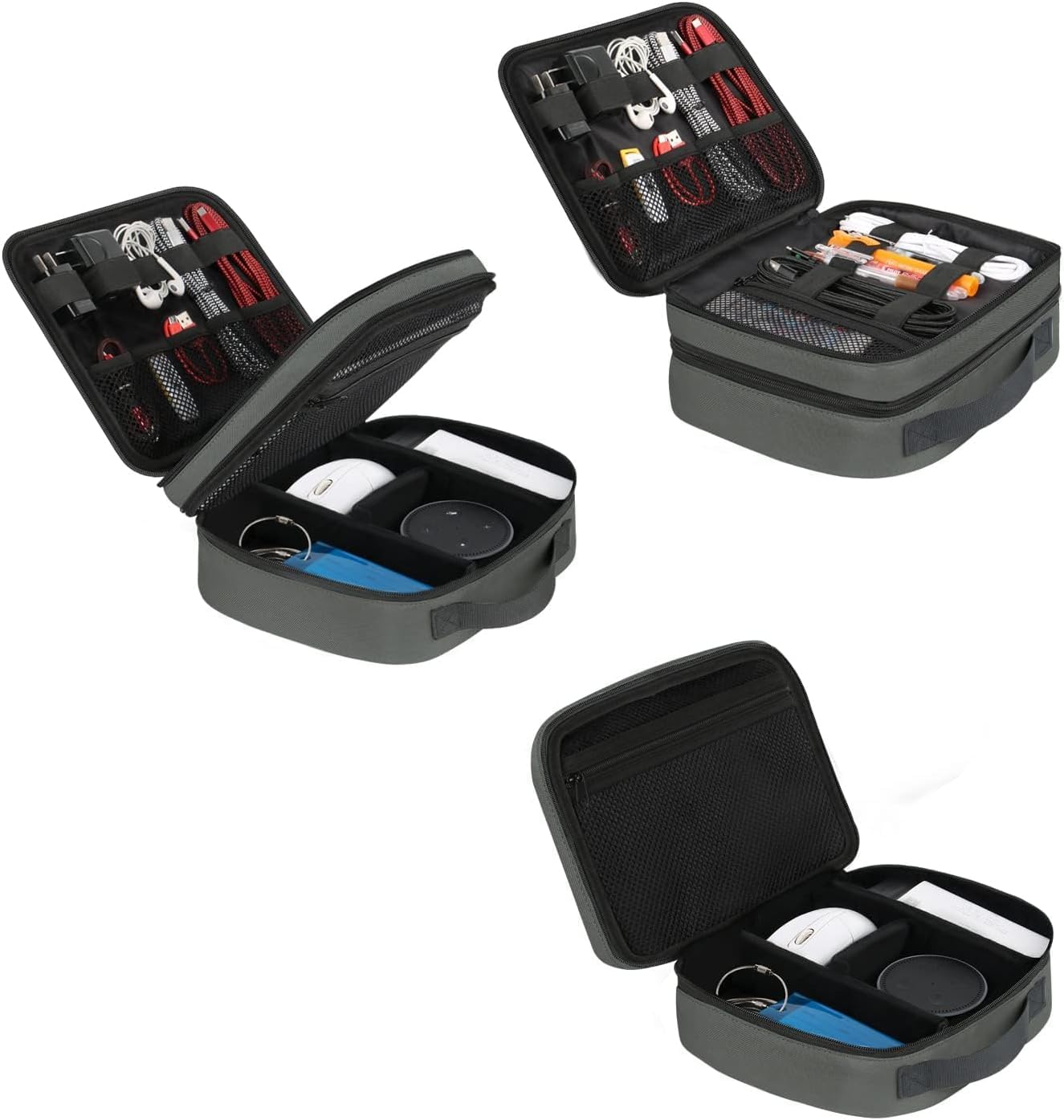 Foto 4 pulgar | Organizador De Viaje Para Electrónica Matein, Bolsa De Almacenamiento De Cables, Gris - Venta Internacional.