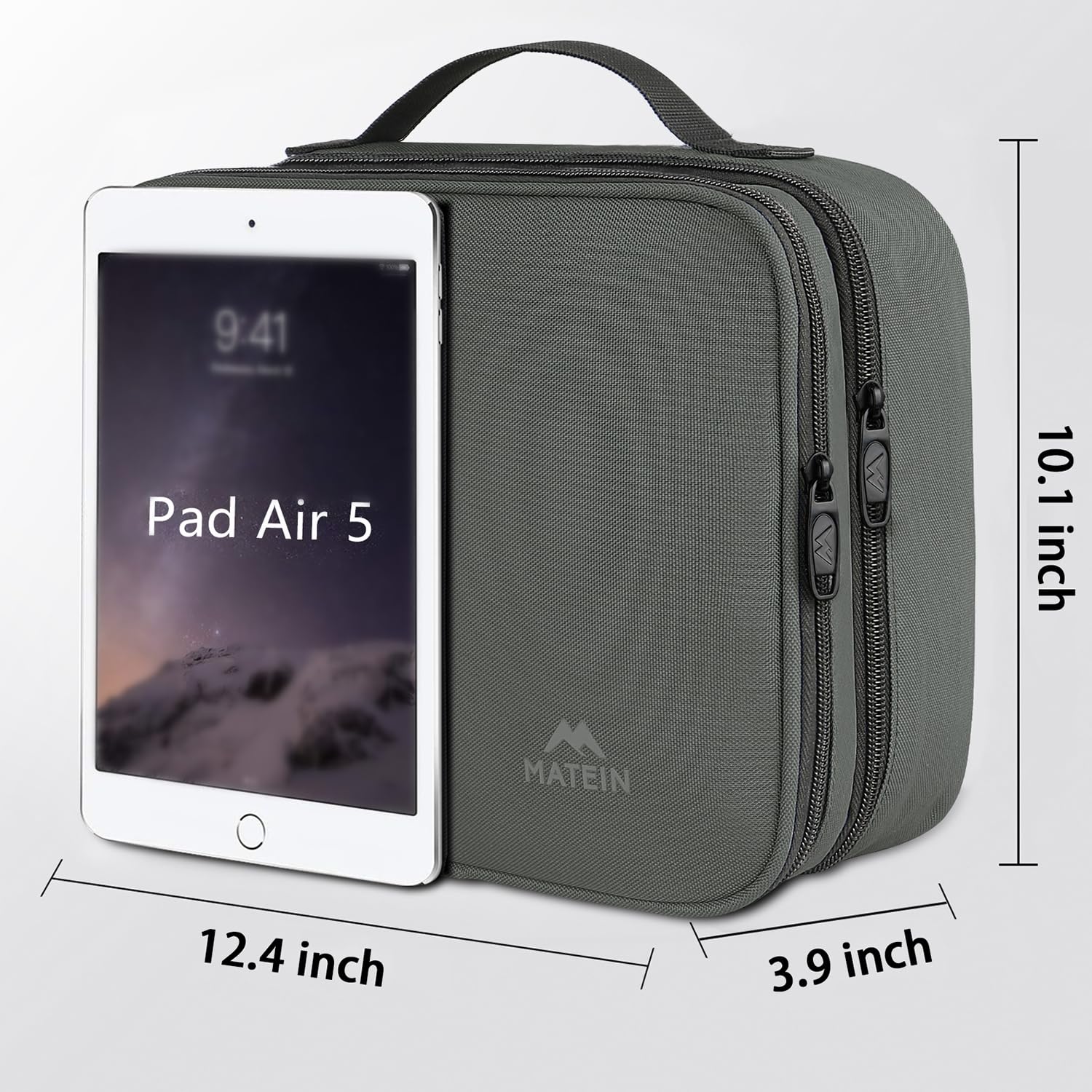 Foto 7 | Organizador De Viaje Para Electrónica Matein, Bolsa De Almacenamiento De Cables, Gris - Venta Internacional.