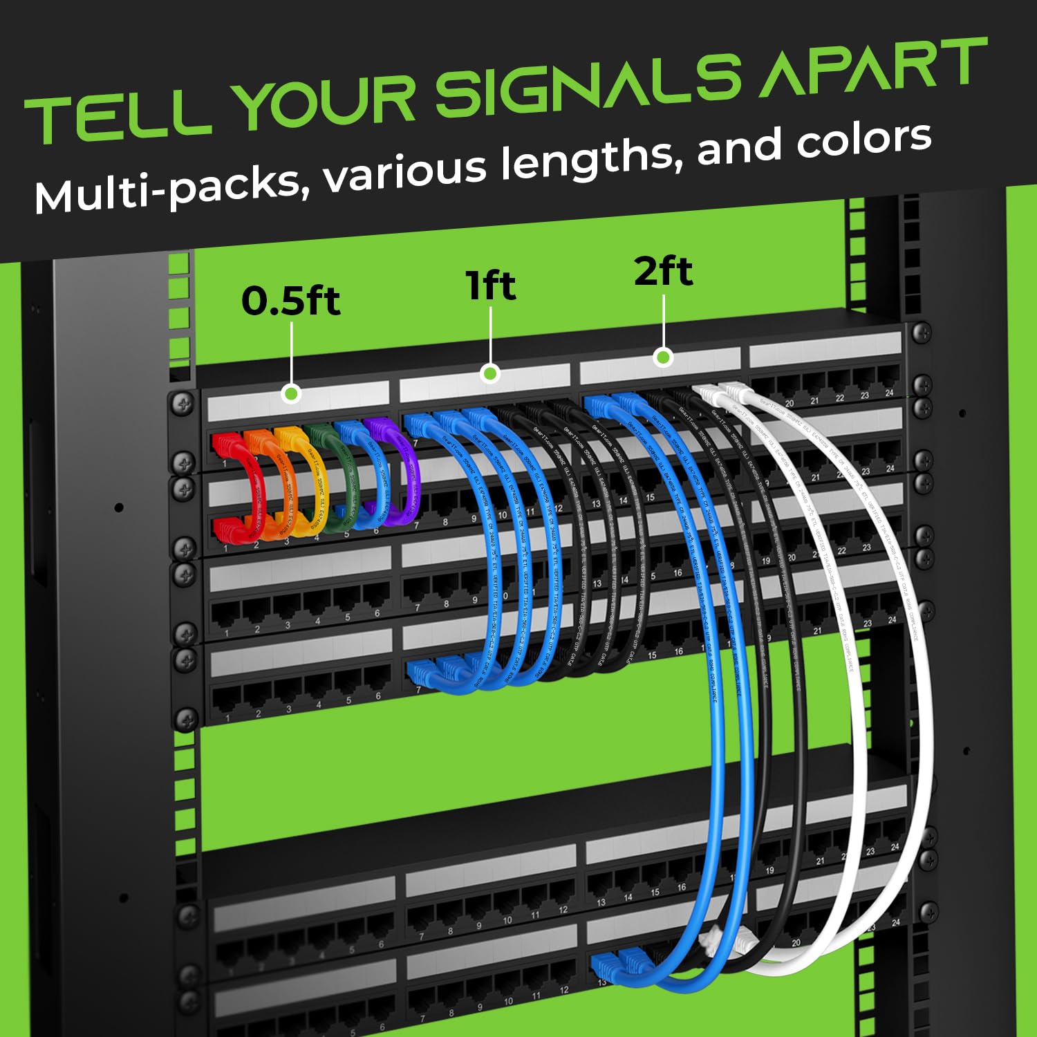 Foto 7 pulgar | Cable Ethernet Gearit Cat 6, 20 Pies (6 M), Negro, Paquete De 10 - Venta Internacional.