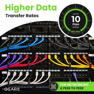 Foto 6 | Cable Ethernet Gearit Cat 6, 3 Pies (1 M), Paquete De 10 Gbps Rj45, 10 Gbps, Negro - Venta Internacional.