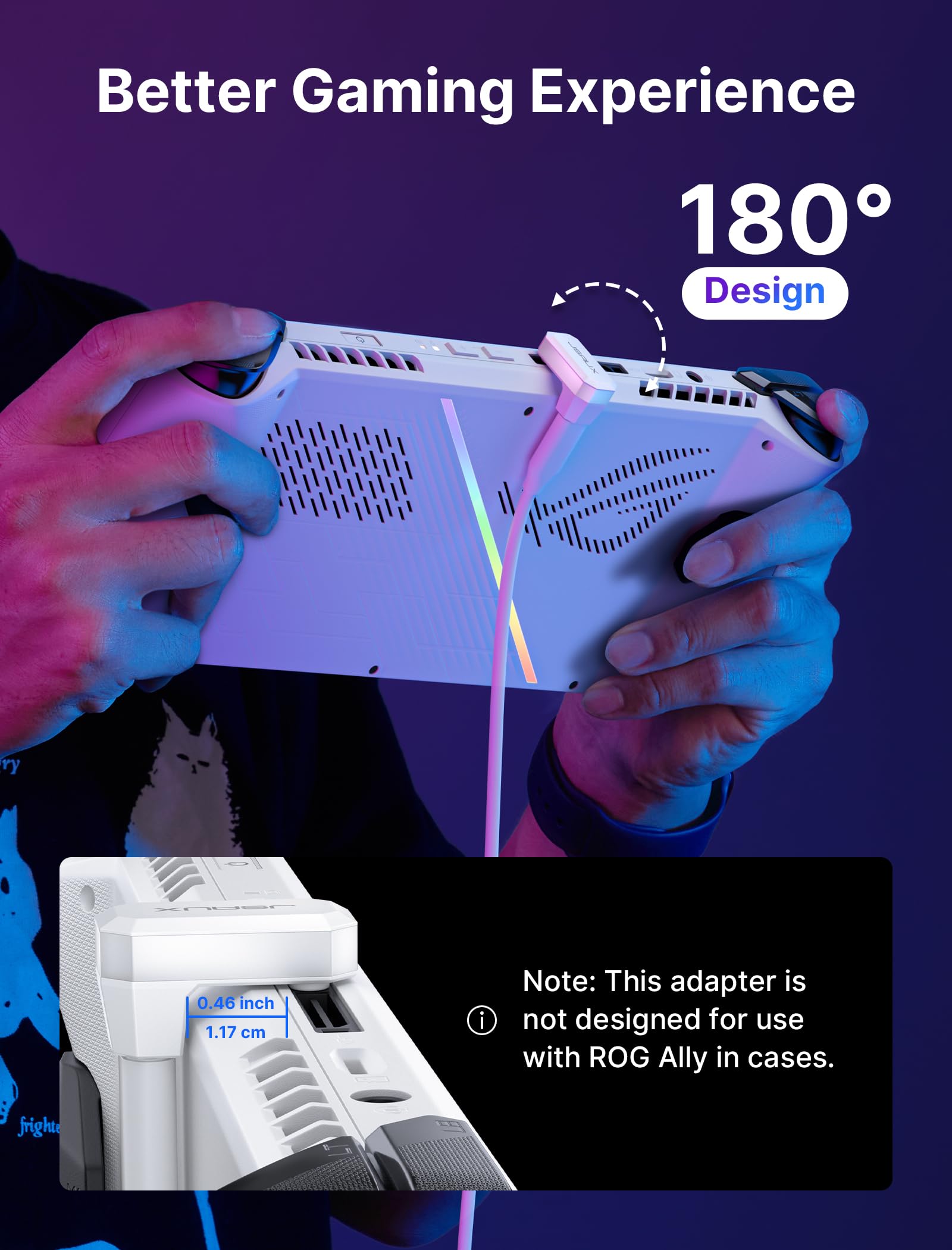 Foto 3 pulgar | Adaptador Usb-c A Usb-c Jsaux 180° 4.0/pd 100 W Blanco, Paquete De 2 - Venta Internacional.