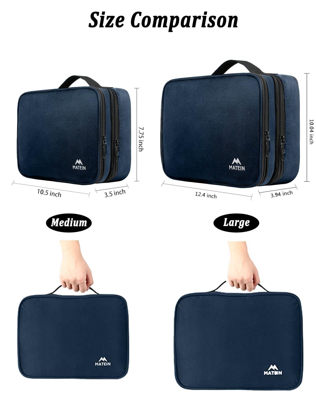 Foto 3 pulgar | Organizador De Cordones De Viaje Matein Para Hombre, Azul Marino, Hasta 12.9 Pulgadas - Venta Internacional.
