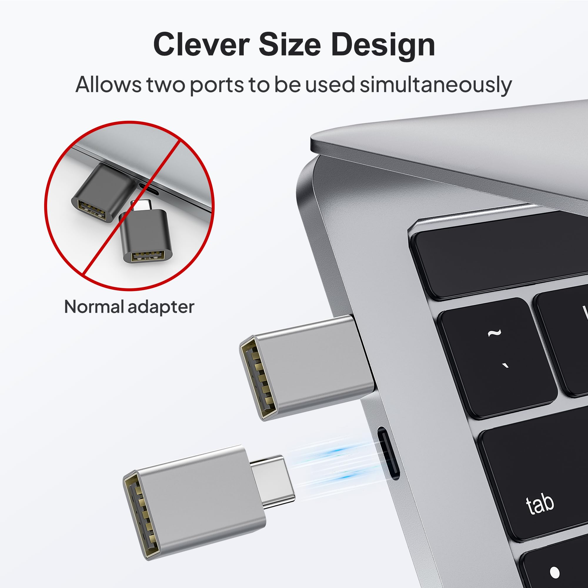 Foto 3 | Adaptador Usb-c Elebase Para Tesla Model 3/y, Paquete De 4 Unidades Usb 3.0 - Venta Internacional.