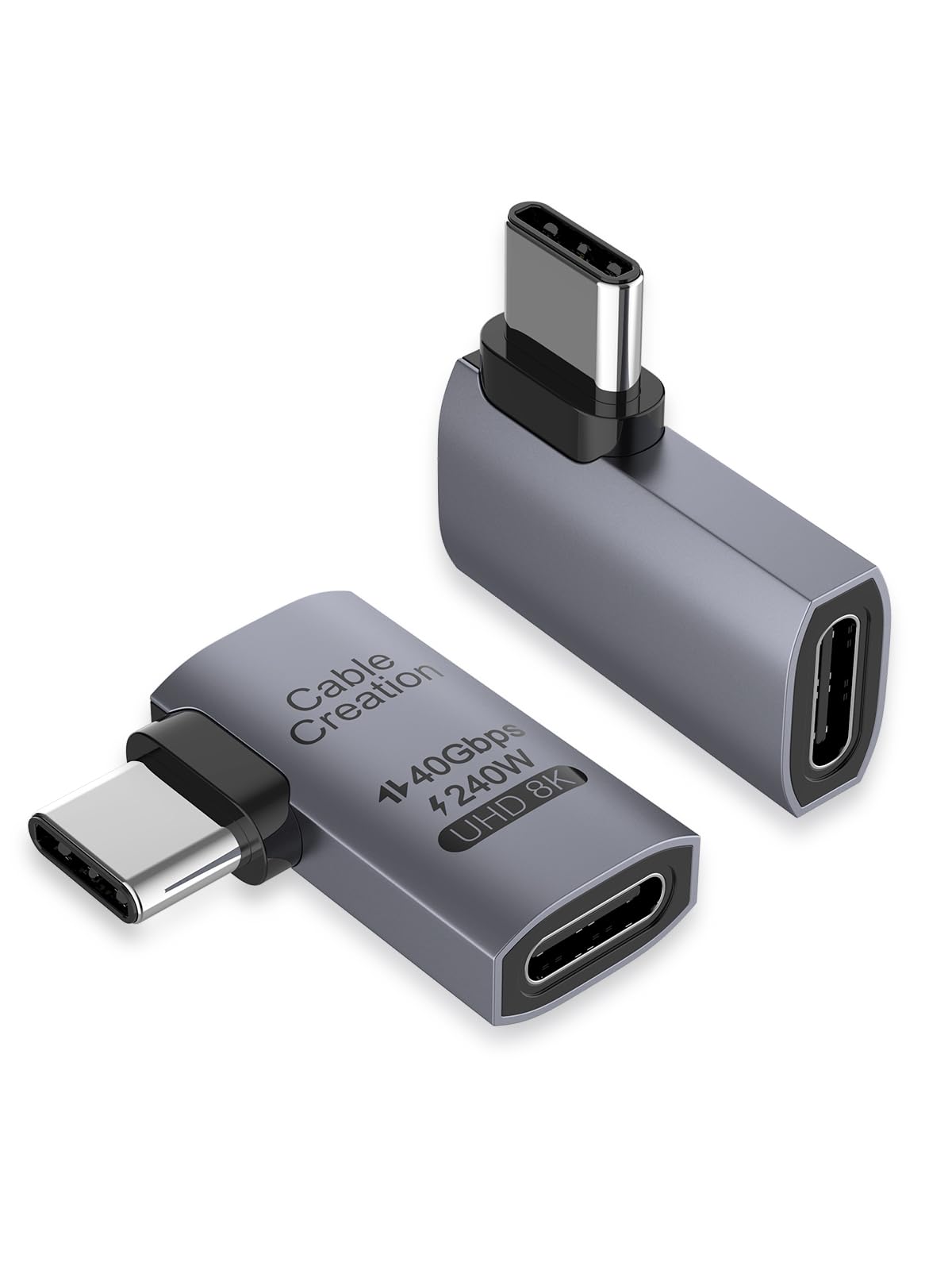 Foto 2 pulgar | Adaptador Usb C Cablecreation En Ángulo Recto 90°, 40 Gbps, 240 W, Paquete De 2 - Venta Internacional.