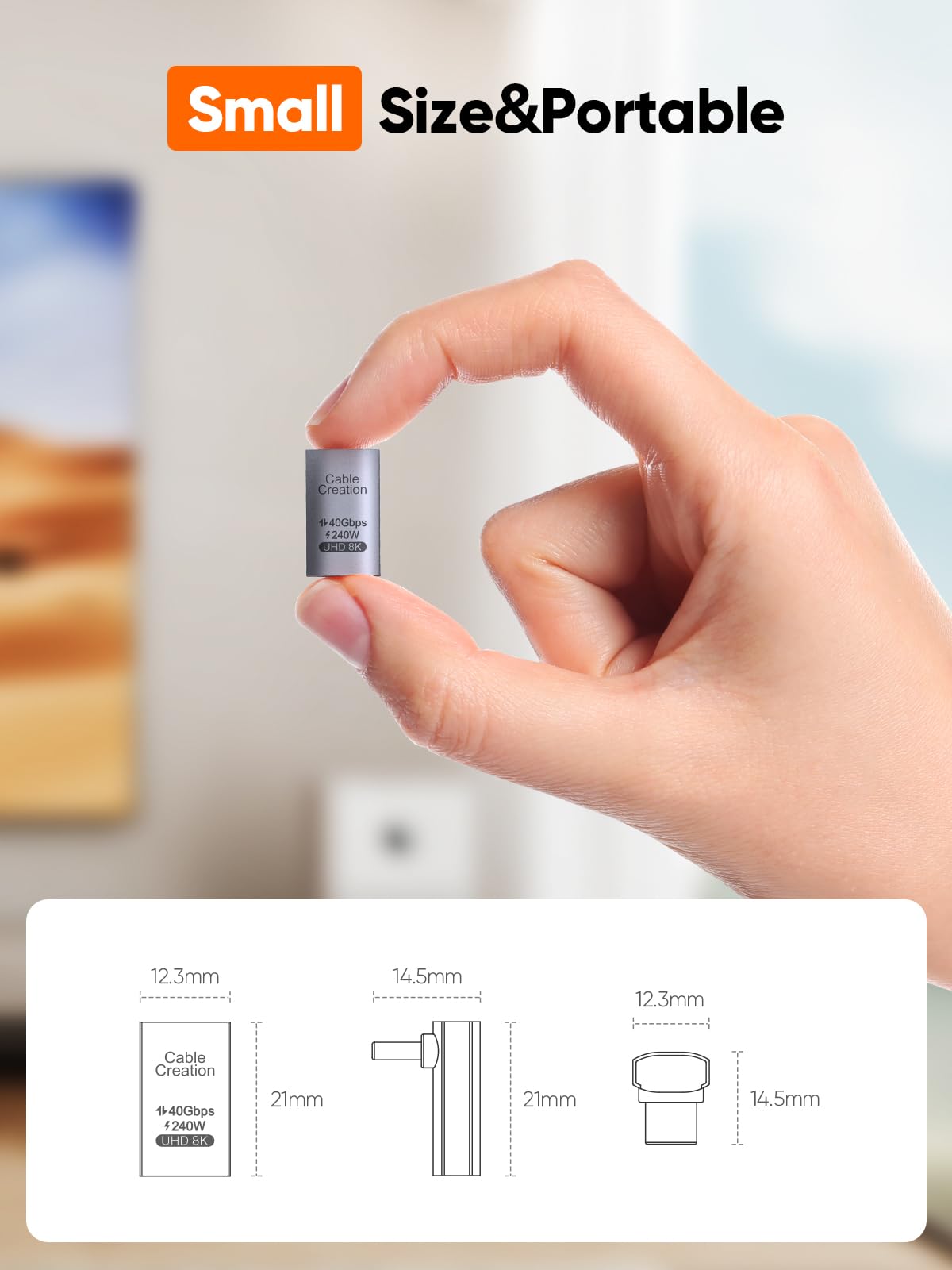 Foto 7 pulgar | Adaptador Usb C Cablecreation En Ángulo Recto De 90 Grados, Paquete De 2 - Venta Internacional.