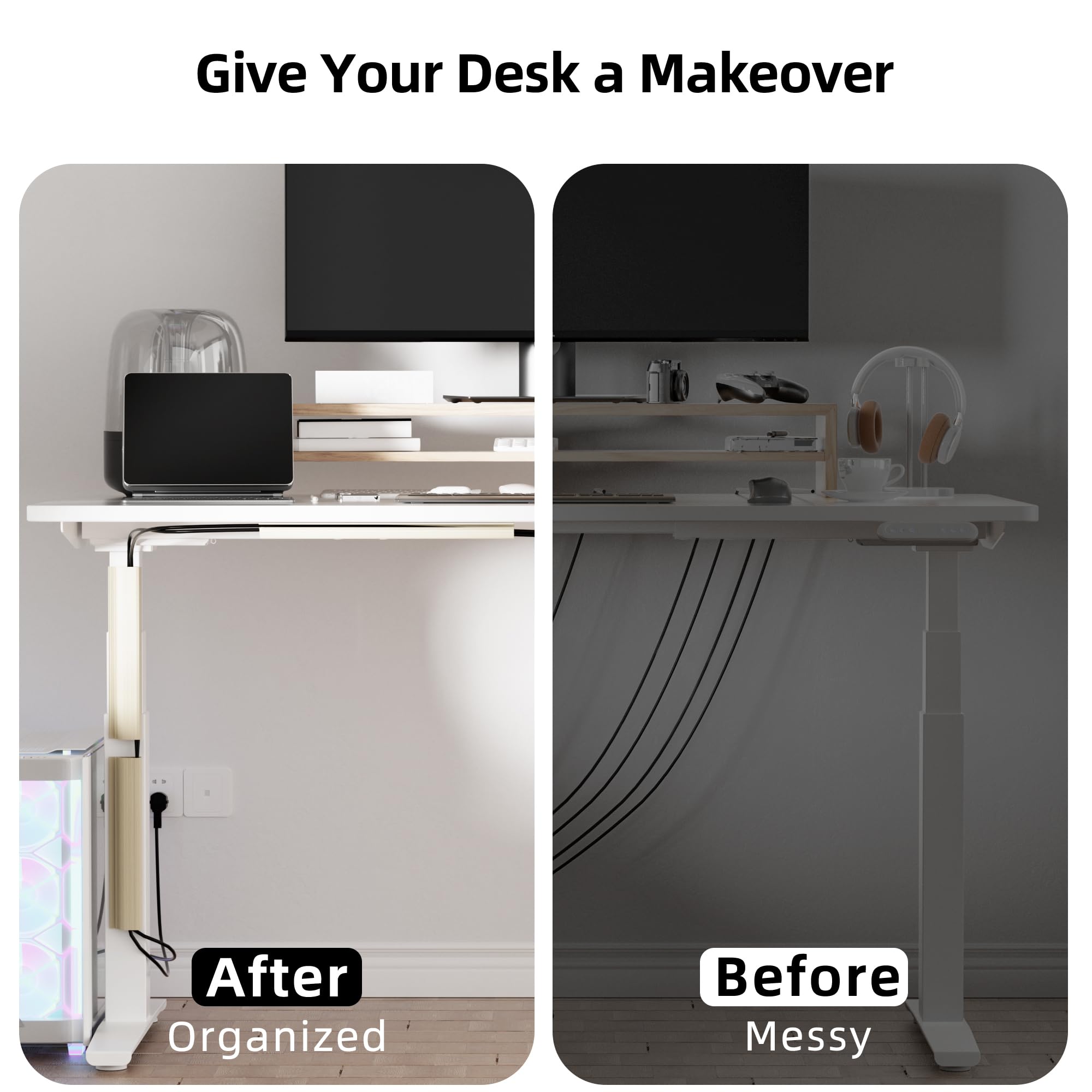Foto 4 | Soporte Adhesivo Yecaye Para Colocar Cables Debajo Del Escritorio, 6 X 40 Cm - Venta Internacional.