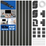 Cord Hider Delamu - Funda De Pared Para Cables (4 M), Color Negro - Venta Internacional.