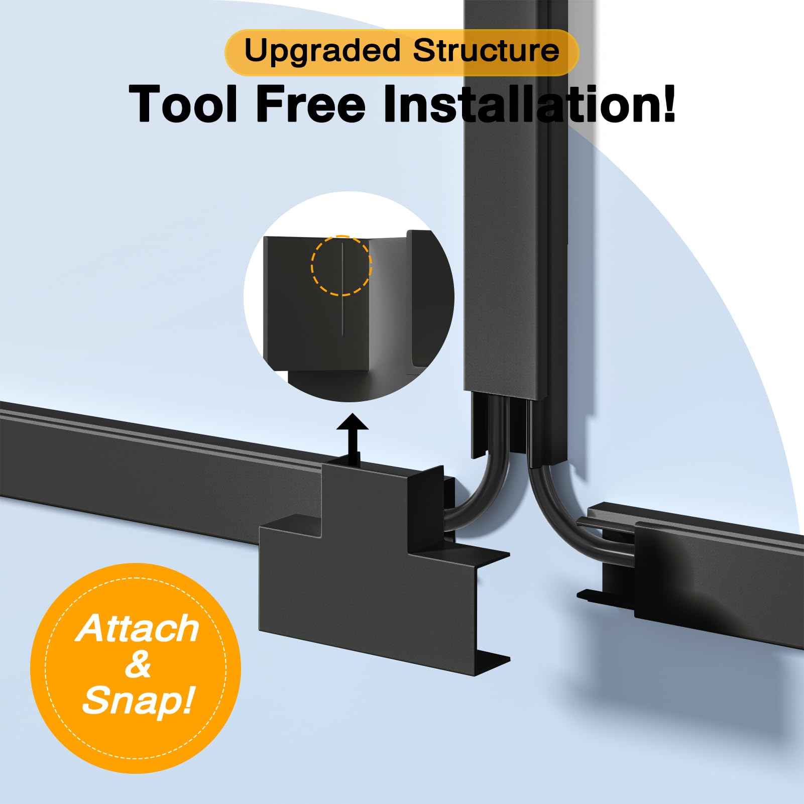 Foto 2 | Cord Hider Delamu - Funda De Pared Para Cables (4 M), Color Negro - Venta Internacional.