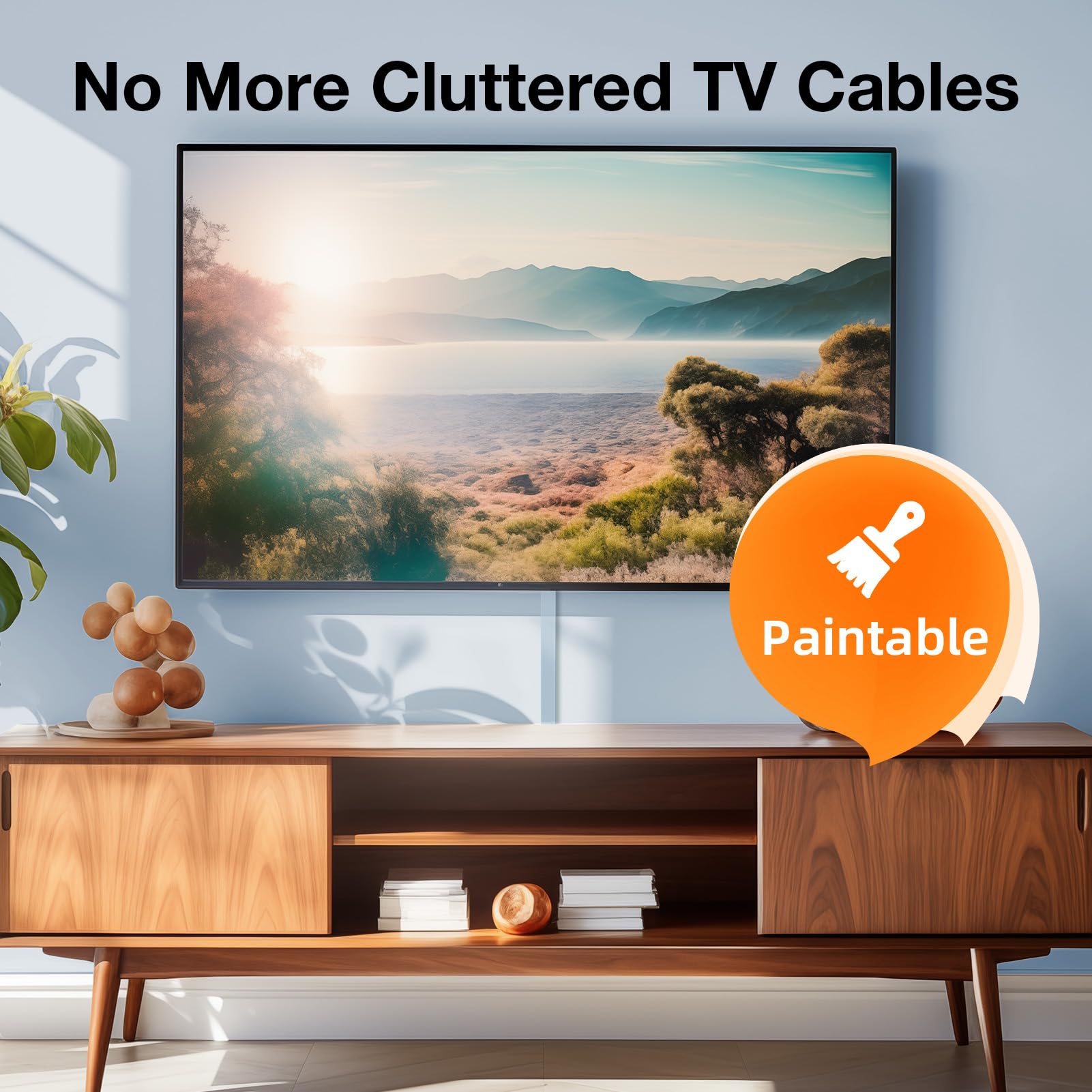 Foto 6 | Sistema De Gestión De Cables Cord Hider Delamu De 4 M, Color Gris, Para Tv En Pared - Venta Internacional.