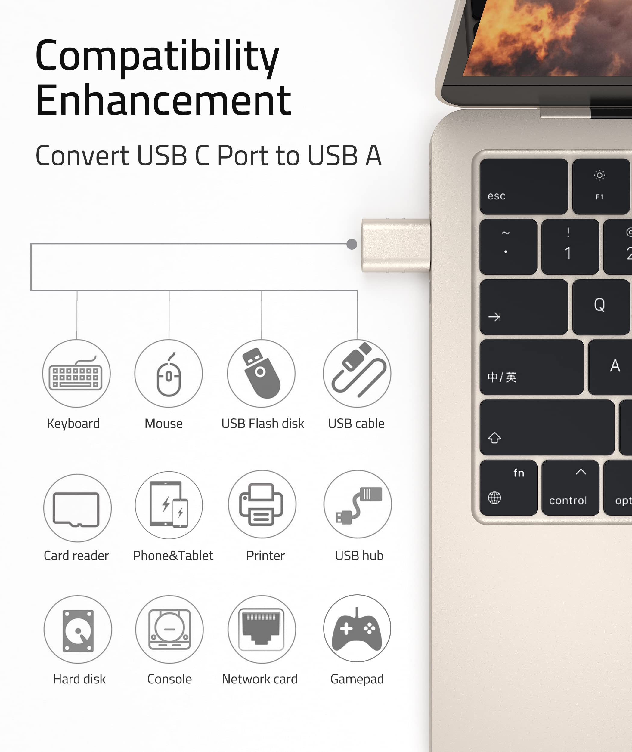 Foto 3 pulgar | Adaptador Usb C A Usb Syntech Para Iphone Macbook, Paquete De 2 - Venta Internacional.