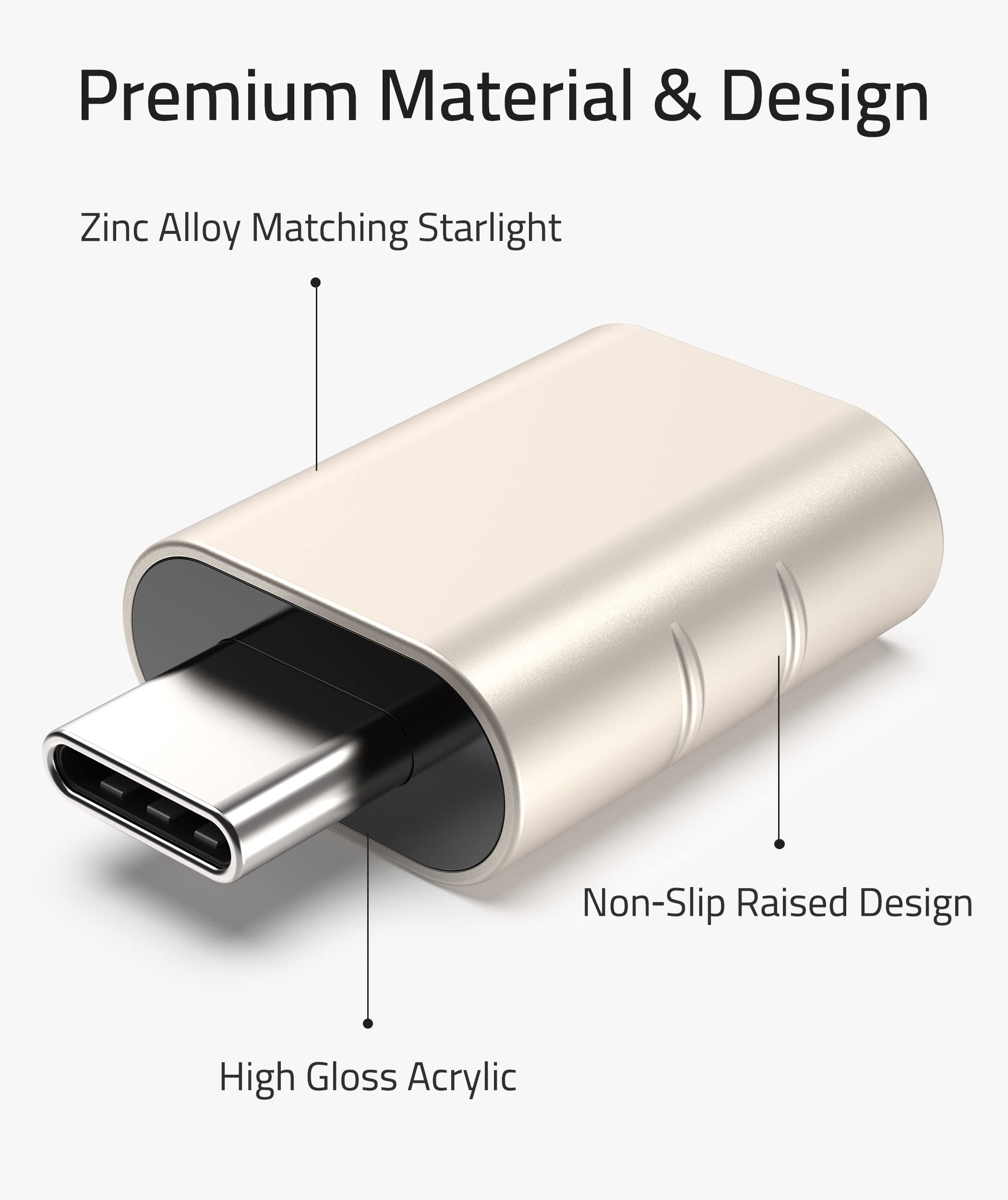 Foto 4 pulgar | Adaptador Usb C A Usb Syntech Para Iphone Macbook, Paquete De 2 - Venta Internacional.