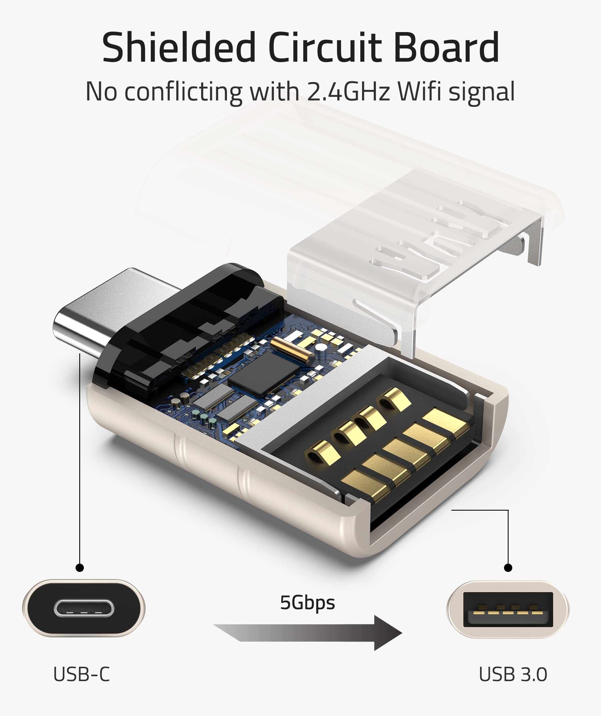 Foto 4 | Adaptador Usb C A Usb Syntech Para Iphone Macbook, Paquete De 2 - Venta Internacional.