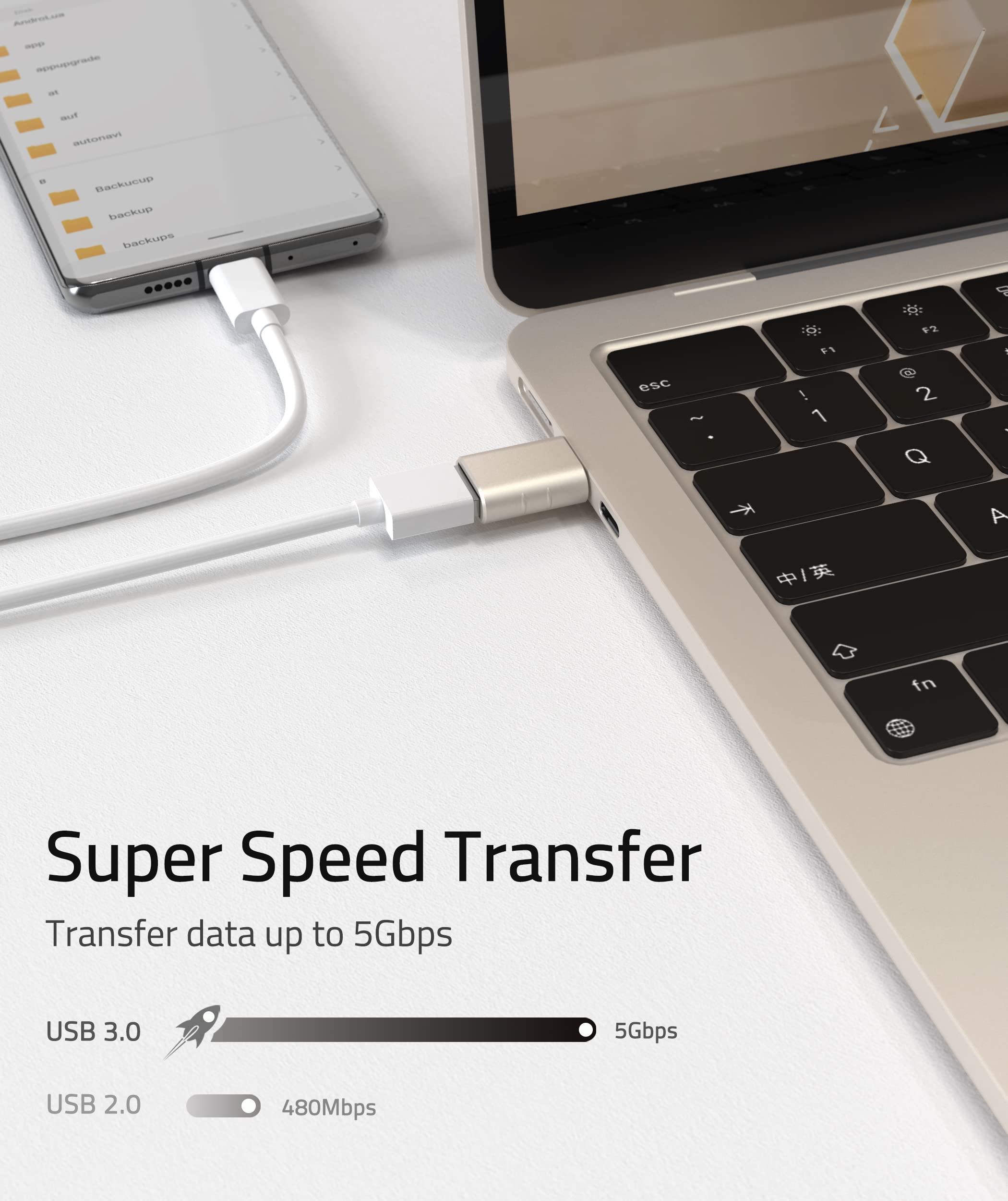 Foto 6 pulgar | Adaptador Usb C A Usb Syntech Para Iphone Macbook, Paquete De 2 - Venta Internacional.