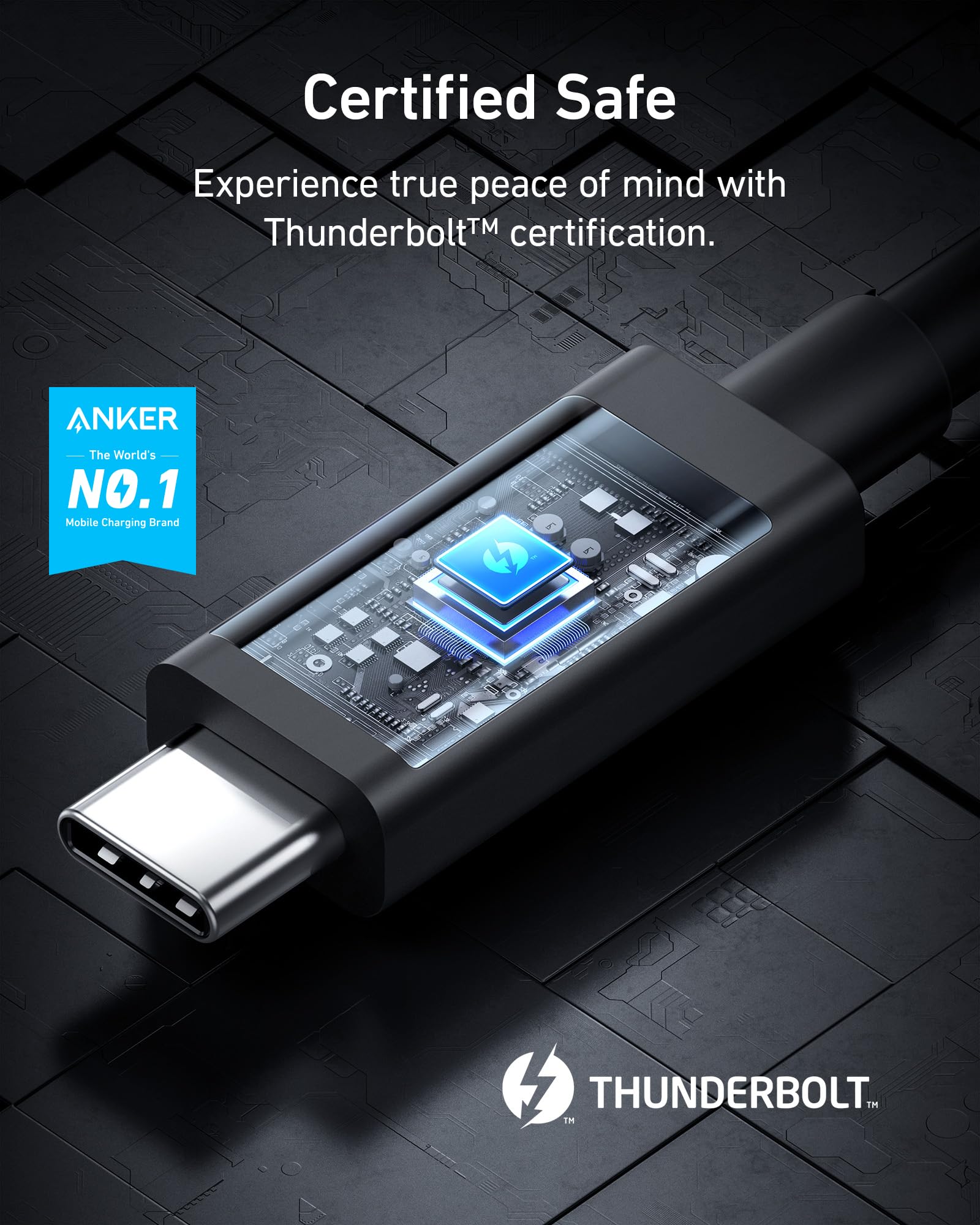 Foto 3 pulgar | Cable Usb C Anker Thunderbolt 4 Usb C A Usb C, 6.6 Pies, 100 W - Venta Internacional.