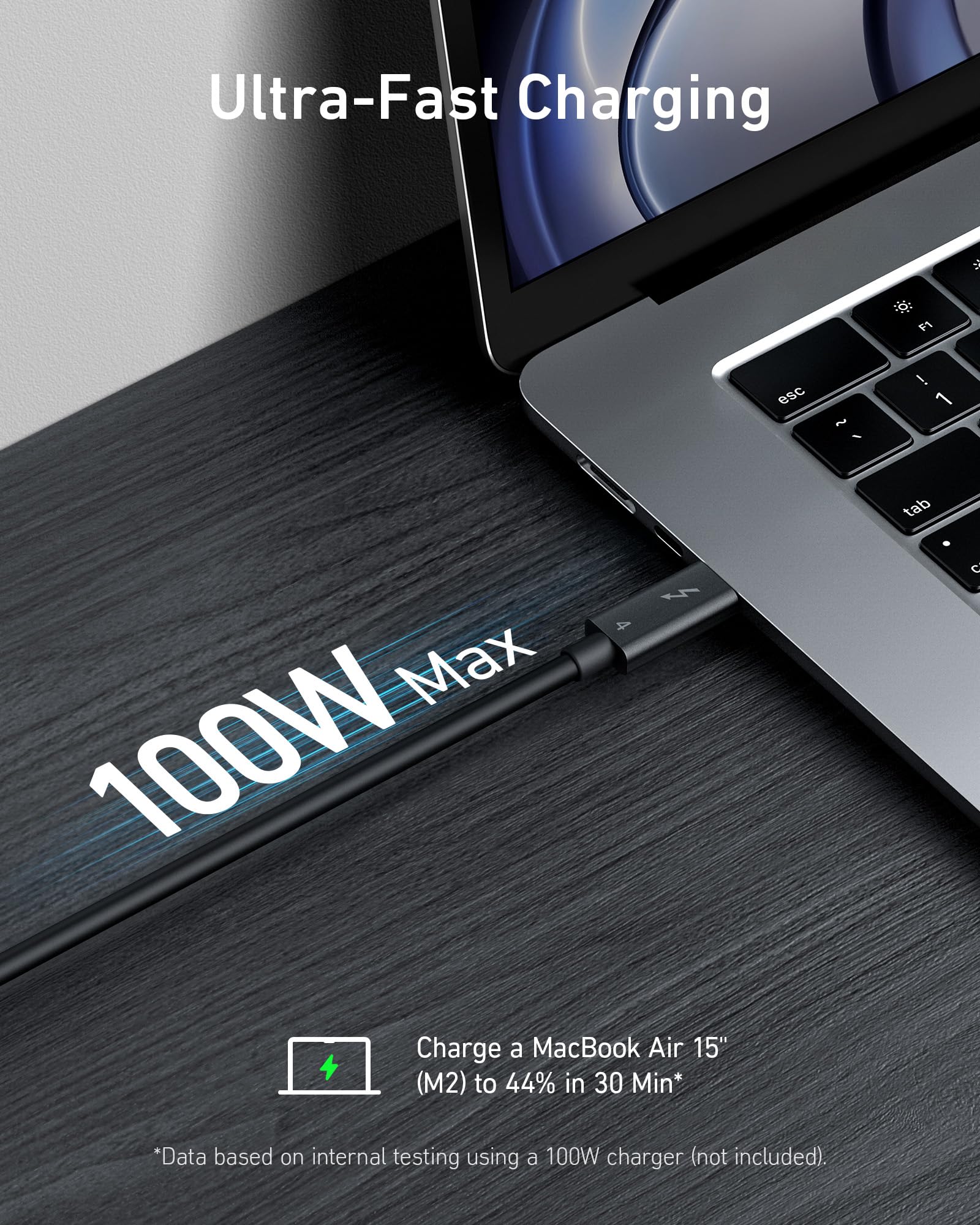 Foto 6 pulgar | Cable Usb C Anker Thunderbolt 4 Usb C A Usb C, 6.6 Pies, 100 W - Venta Internacional.