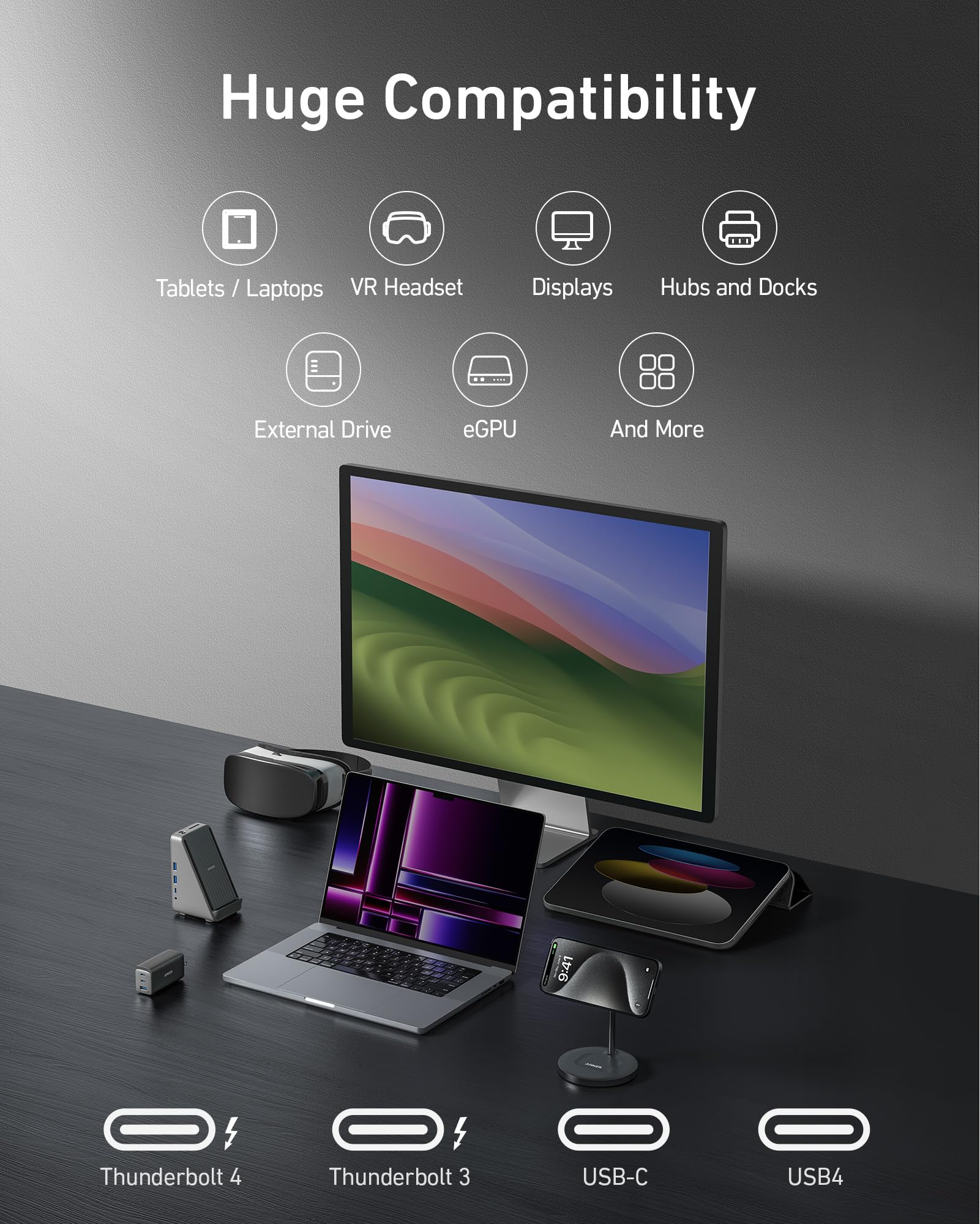 Foto 8 pulgar | Cable Usb C Anker Thunderbolt 4 Usb C A Usb C, 6.6 Pies, 100 W - Venta Internacional.