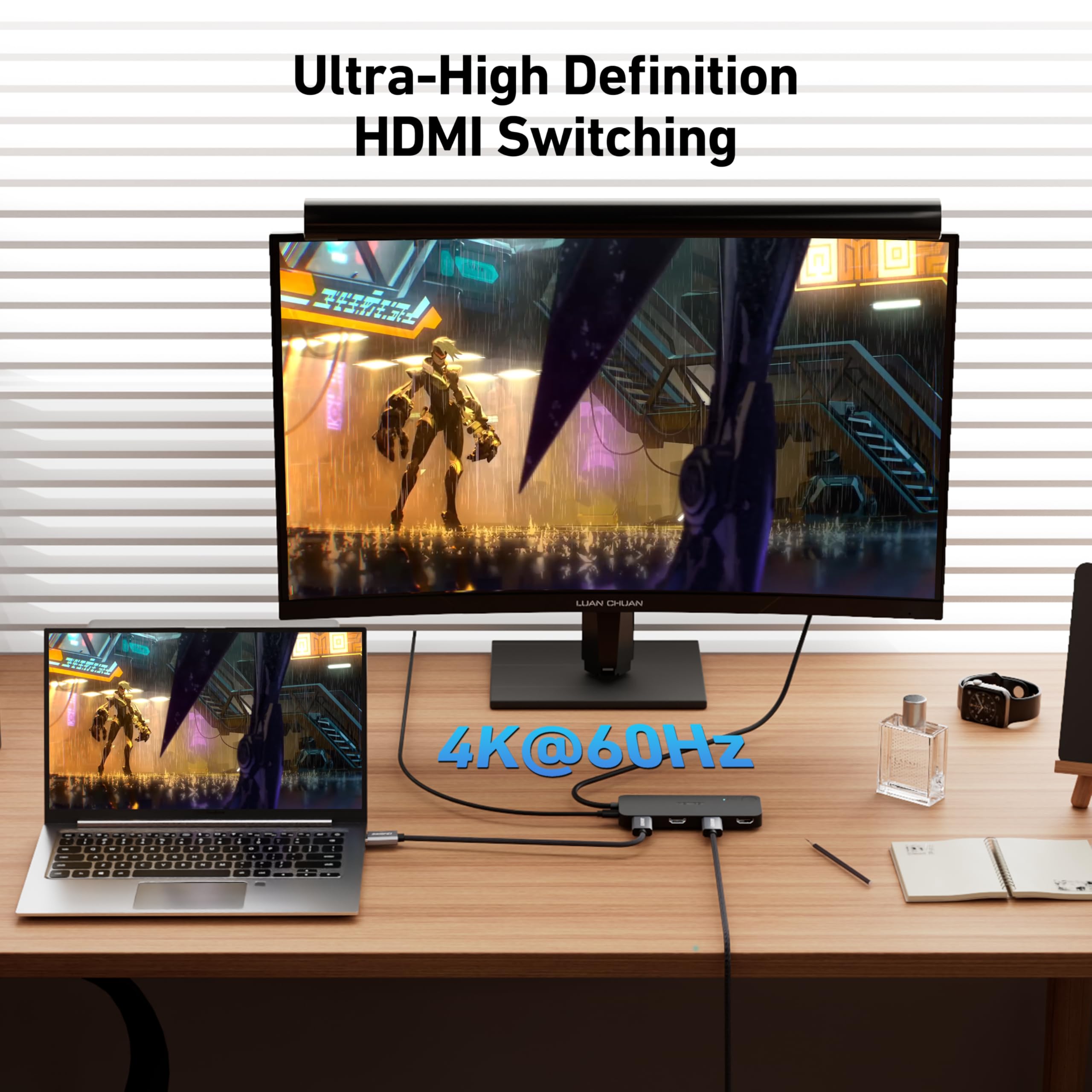 Foto 6 pulgar | Conmutador Hdmi Benfei De 4 Entradas Y 1 Salida 4k @60hz, 2k @144hz Con Hdmi De 30 M - Venta Internacional.
