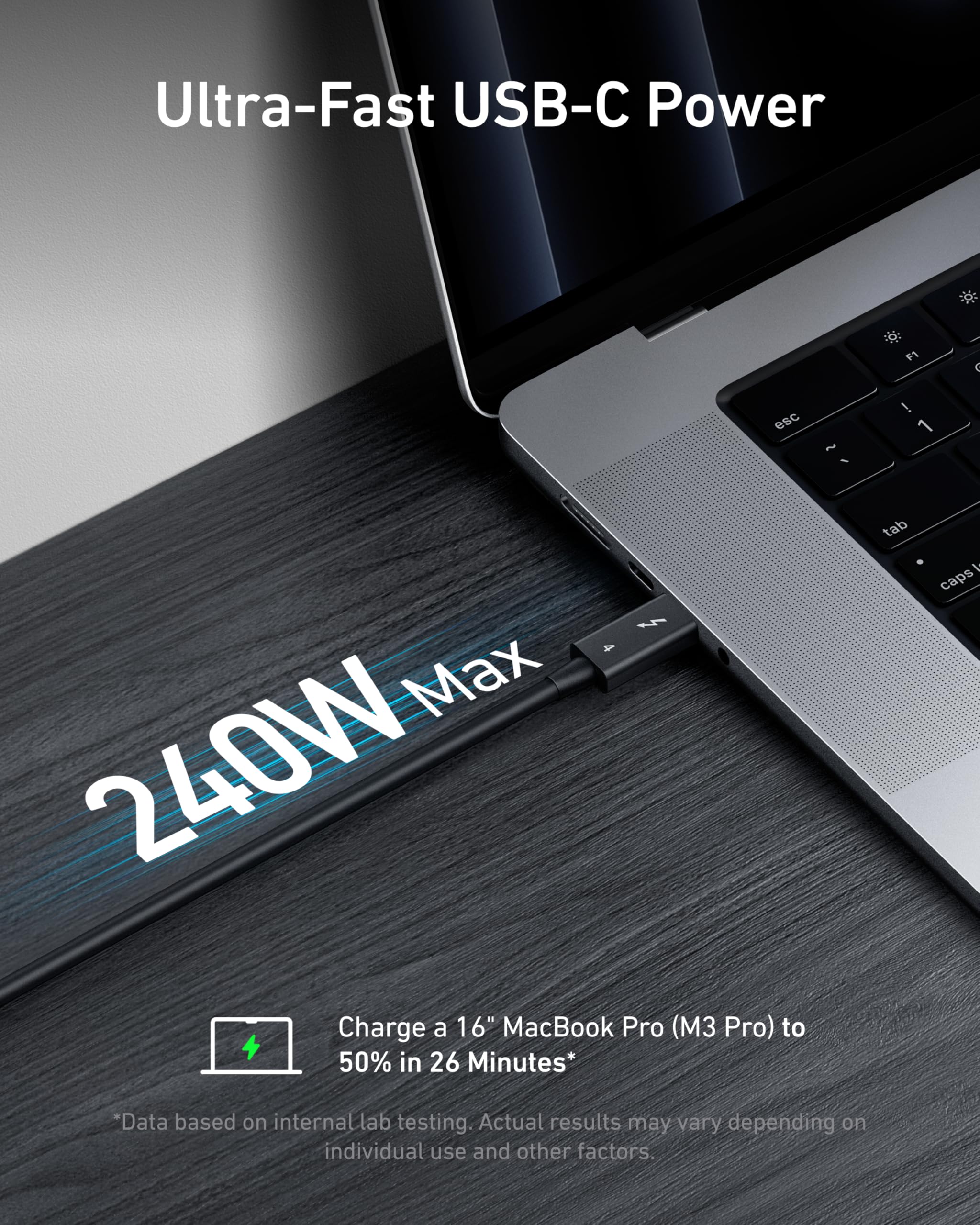 Foto 5 pulgar | Cable Usb C A Usb C Certificado Anker Thunderbolt 4 De 2.3 Pies - Venta Internacional.