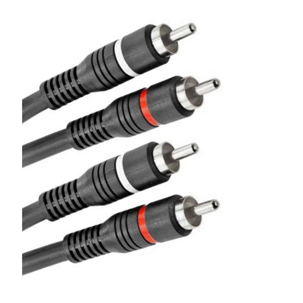 Foto 2 pulgar | Cable Negro Extension 2 Plugs Rca Por Lado Reforzada 3,60 Mt