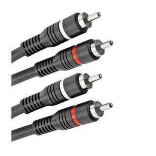 Foto 1 | Cable Negro Extension 2 Plugs Rca Por Lado Reforzada 3,60 Mt