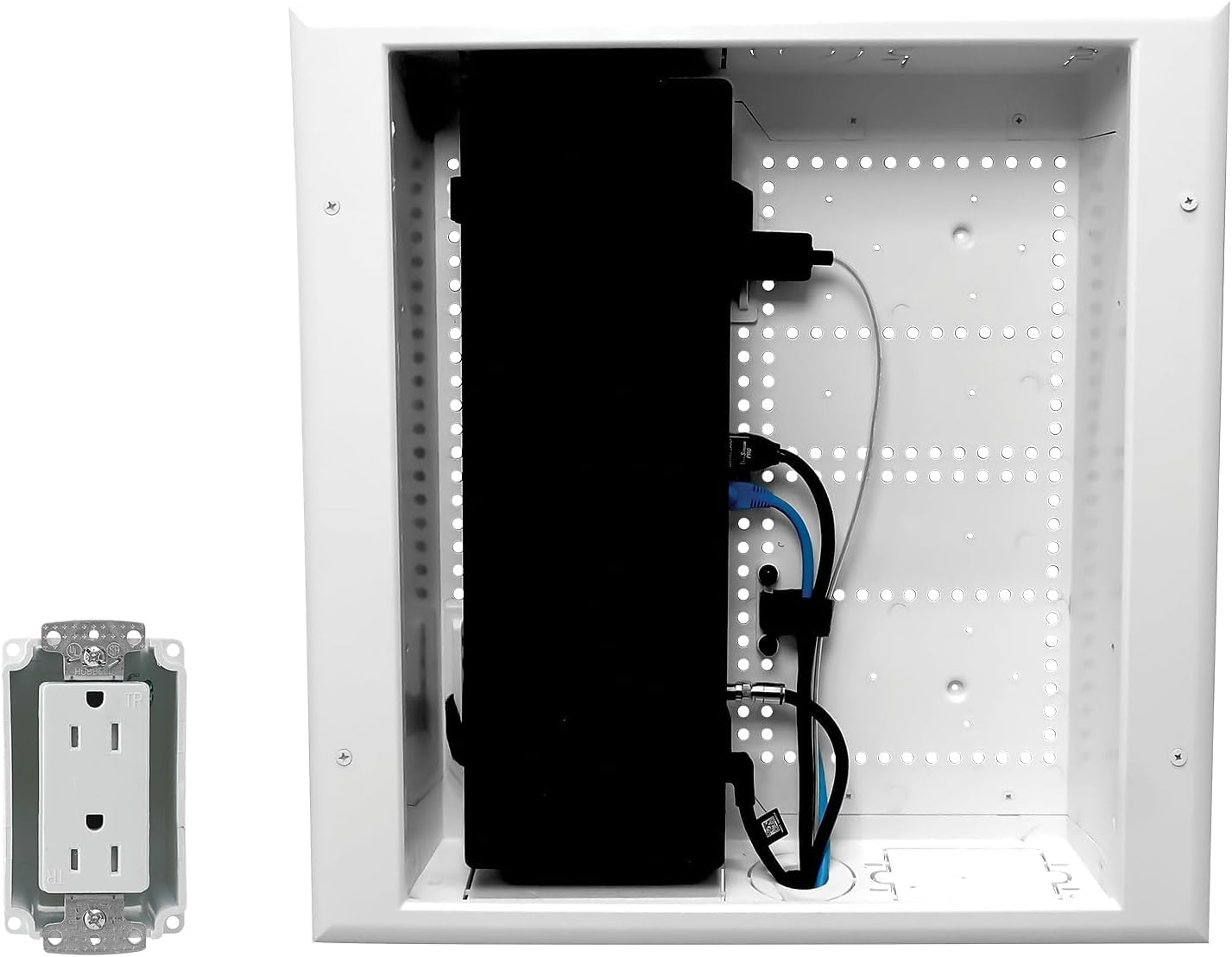 Foto 3 pulgar | Caja Multimedia Empotrada Datacomm Electronics 45-8011-1p Con Alimentación - Venta Internacional.
