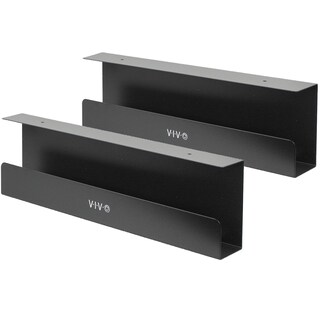 Foto 1 | Bandejas De Gestión De Cables Vivo Para Debajo Del Escritorio, 43 Cm, Negras, Paquete De 2 - Venta Internacional.