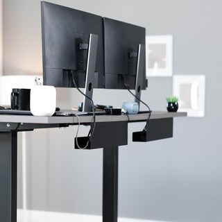 Foto 2 | Bandejas De Gestión De Cables Vivo Para Debajo Del Escritorio, 43 Cm, Negras, Paquete De 2 - Venta Internacional.