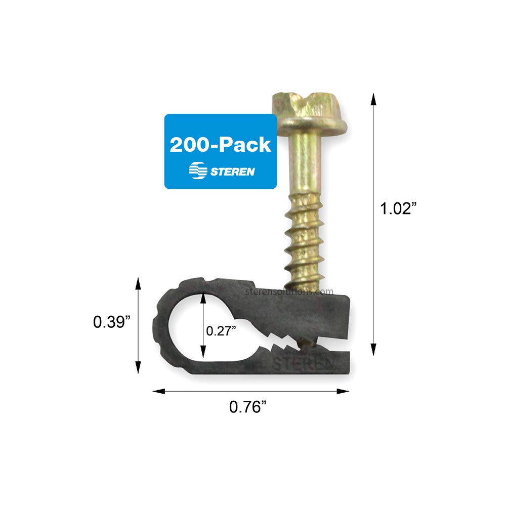 Foto 6 pulgar | Soporte Para Cables Coaxiales Steren, Negro (200 Unidades) - Venta Internacional.
