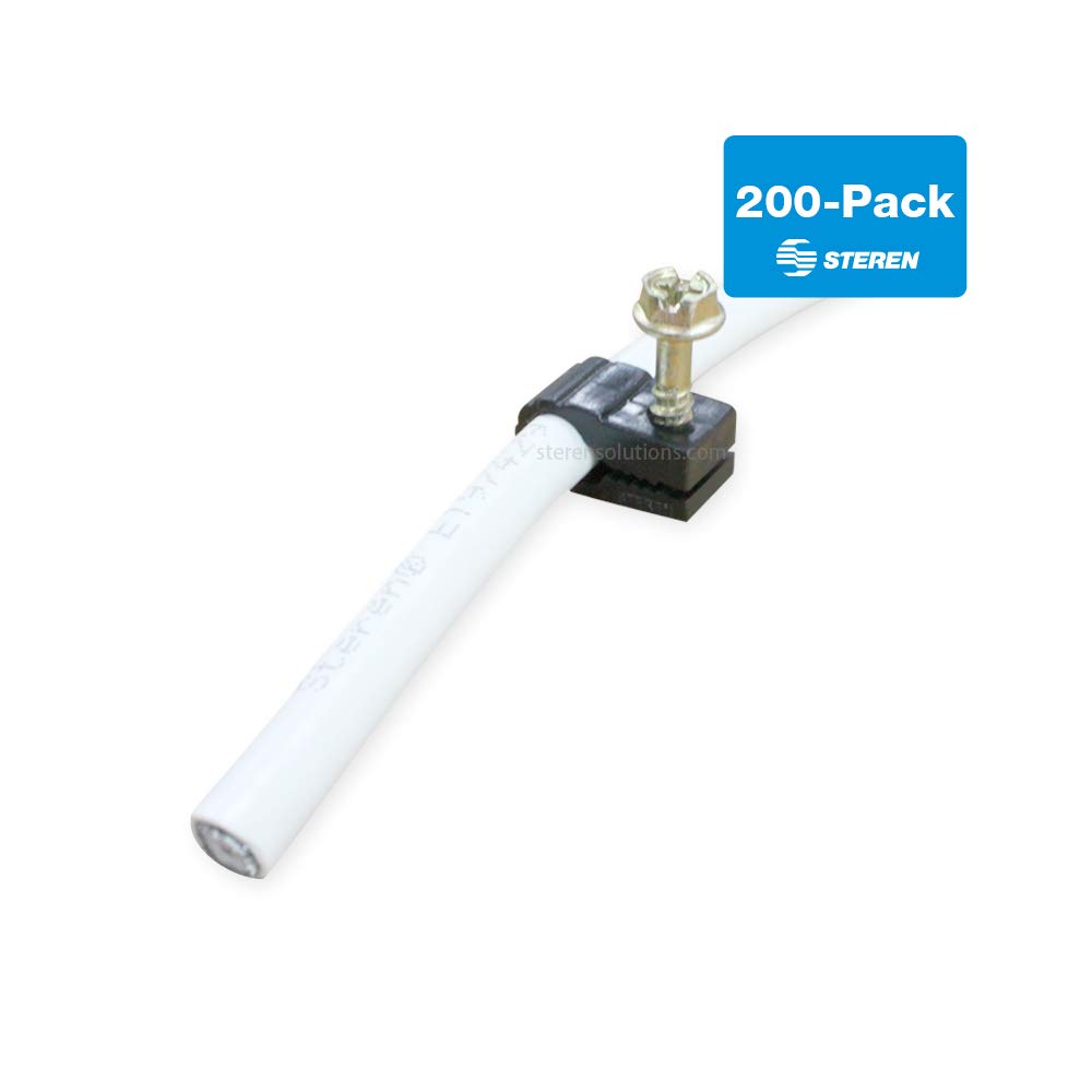 Foto 6 | Soporte Para Cables Coaxiales Steren, Negro (200 Unidades) - Venta Internacional.