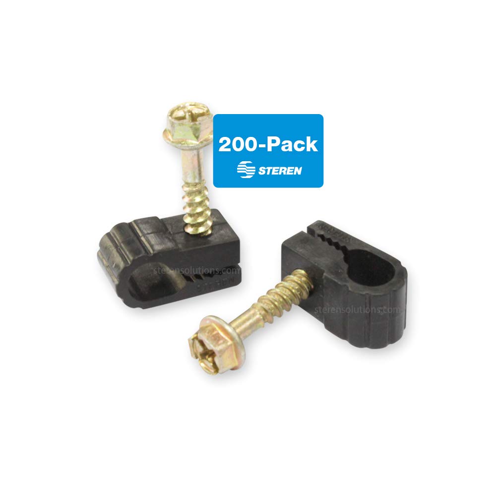 Foto 7 | Soporte Para Cables Coaxiales Steren, Negro (200 Unidades) - Venta Internacional.