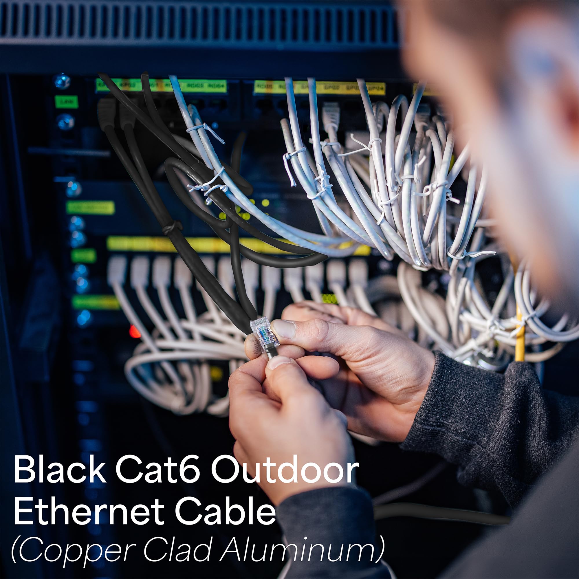 Foto 4 pulgar | Cable Ethernet Vivo Cable-v012 Cat6, 500 Pies, Resistente Al Agua, Negro - Venta Internacional.