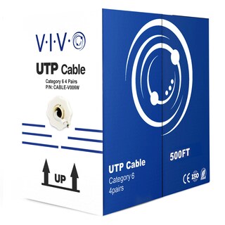Foto 1 | Cable Ethernet Vivo Cable-v006w Cat6, 500 Pies, Blanco - Venta Internacional.