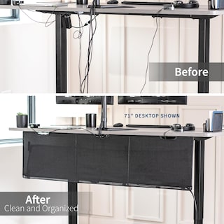 Foto 4 | Faldón De Escritorio Vivo Desk-skirt-60 Para Debajo Del Escritorio, Privacidad, Negro, 60 Cm - Venta Internacional.