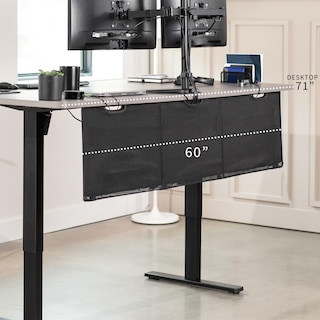 Foto 5 | Faldón De Escritorio Vivo Desk-skirt-60 Para Debajo Del Escritorio, Privacidad, Negro, 60 Cm - Venta Internacional.