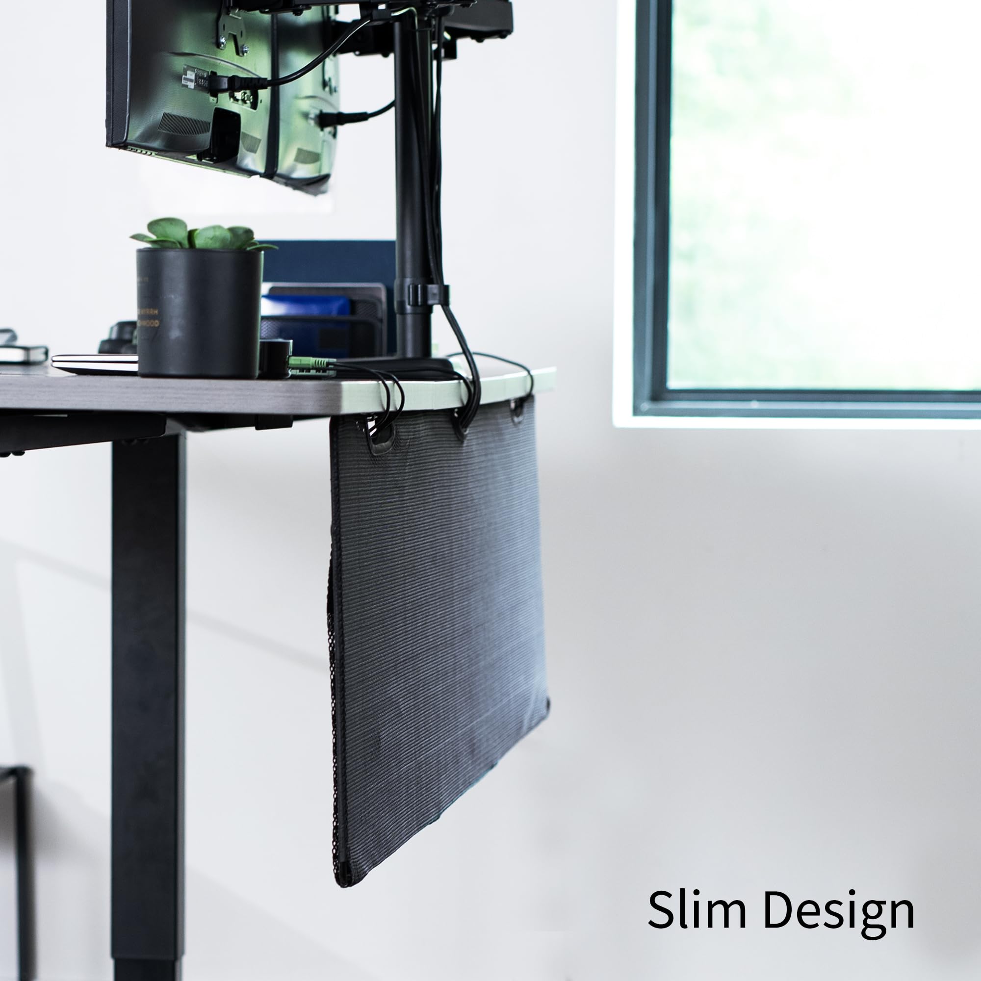 Foto 8 pulgar | Faldón De Escritorio Vivo Desk-skirt-60 Para Debajo Del Escritorio, Privacidad, Negro, 60 Cm - Venta Internacional.