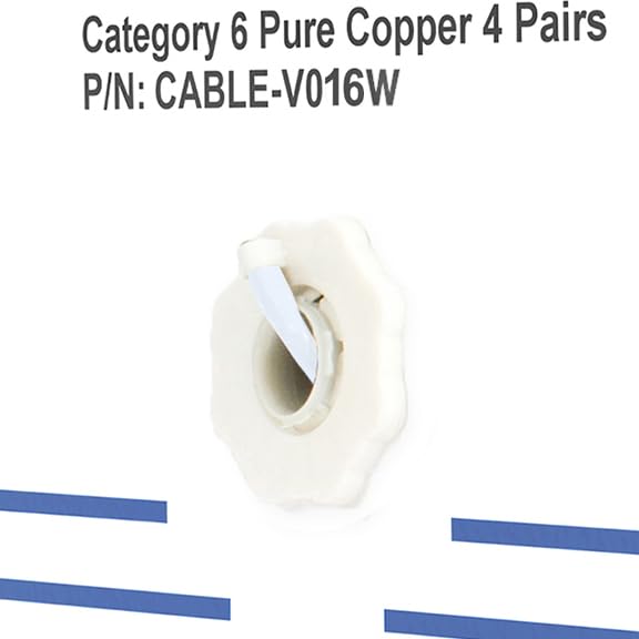 Foto 7 | Cable Ethernet Vivo Cable-v016w Cat6 De 250 Pies, Blanco - Venta Internacional.