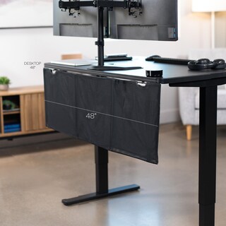 Foto 4 | Faldón De Escritorio Vivo Desk-skirt-48 Negro De 122 Cm Con Gestión De Cables - Venta Internacional.