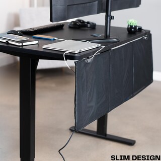 Foto 6 | Faldón De Escritorio Vivo Desk-skirt-48 Negro De 122 Cm Con Gestión De Cables - Venta Internacional.