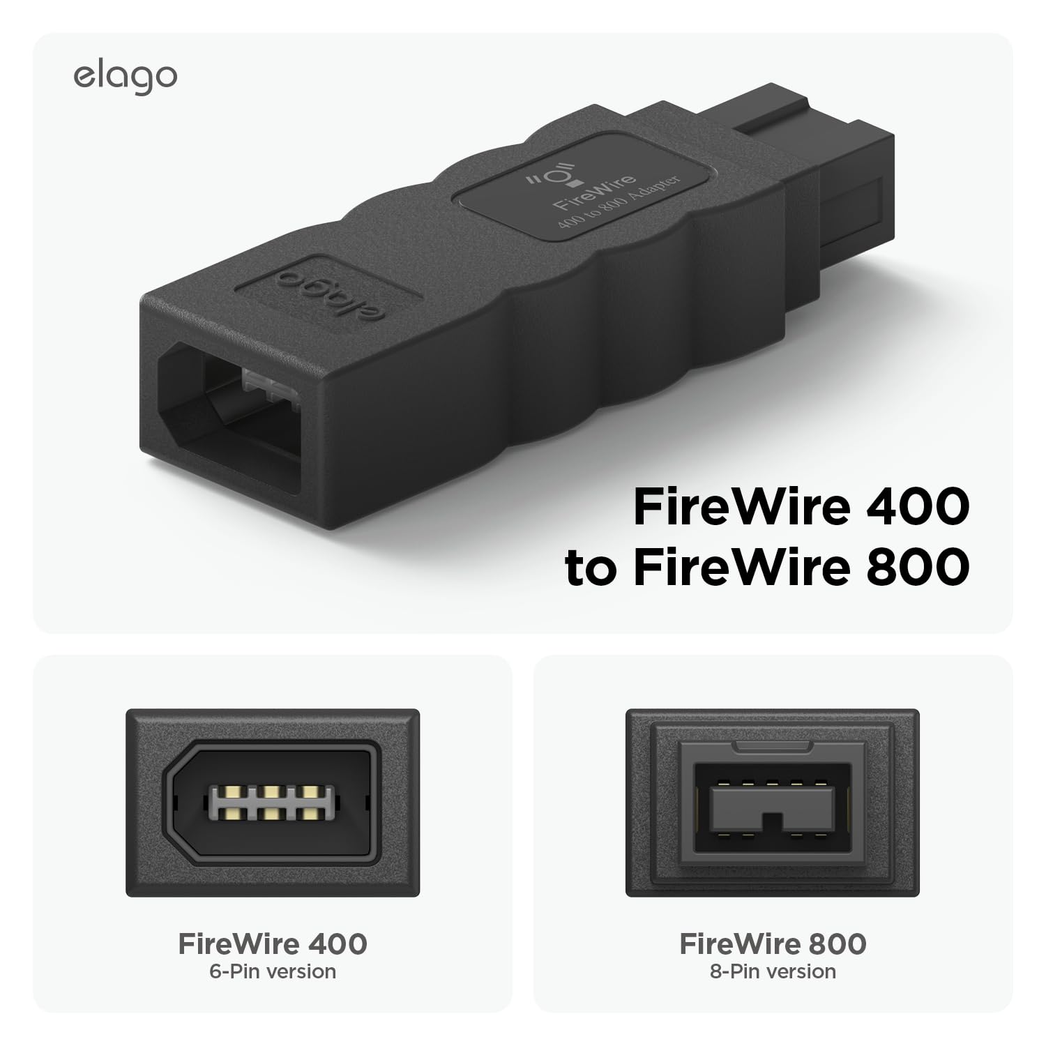 Foto 4 pulgar | Adaptador Elago Firewire 400 A 800 (negro) Para Mac - Venta Internacional.