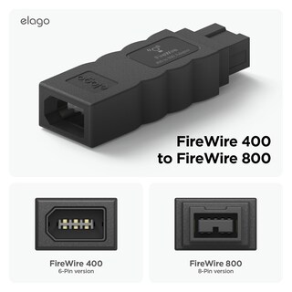 Foto 3 | Adaptador Elago Firewire 400 A 800 (negro) Para Mac - Venta Internacional.