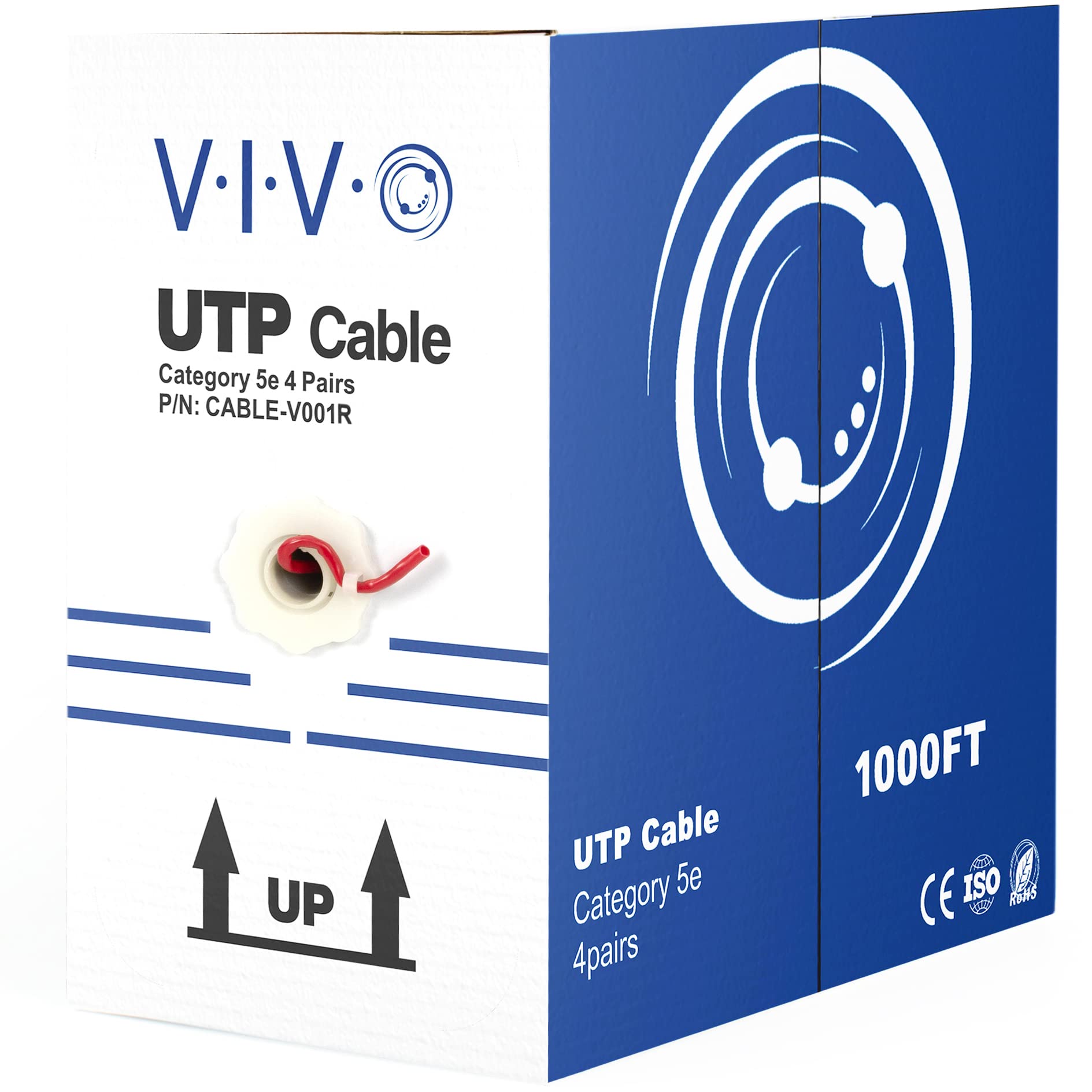 Foto 2 pulgar | Cable Ethernet Vivo Cca Cat5e 24 Awg 305 M Utp Rojo - Venta Internacional.
