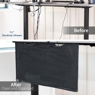 Foto 4 | Faldón De Escritorio Vivo Desk-skirt-30 Negro De 76 X 38 Cm Con Administrador De Cables - Venta Internacional.