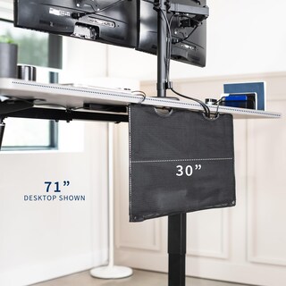 Foto 5 | Faldón De Escritorio Vivo Desk-skirt-30 Negro De 76 X 38 Cm Con Administrador De Cables - Venta Internacional.