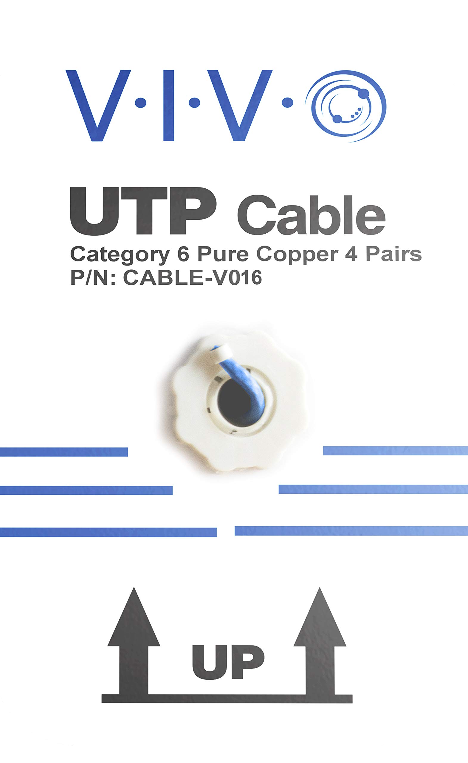 Foto 8 pulgar | Cable Ethernet Vivo Cable-v016 Cat6 De 250 Pies, Azul - Venta Internacional.